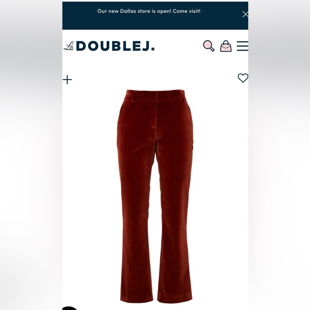NWT LA DoubleJ Rich Coat 24-7 Velvet Solid Pants in Terracotta size S - Picture 14 of 14